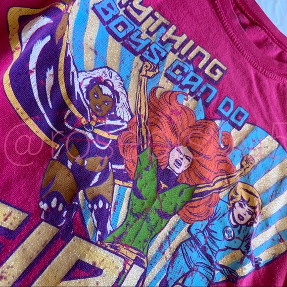 {MARVEL COMICS} Vintaged Glitter Graphic Print Tee - Picture 5 of 8
